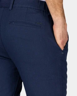 Navy cotton stretch chino