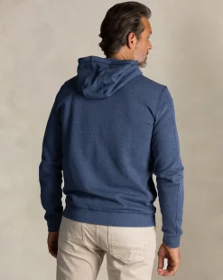Navy hoodie with logo