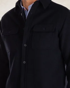 Navy long sleeved overshirt - Pitch Navy