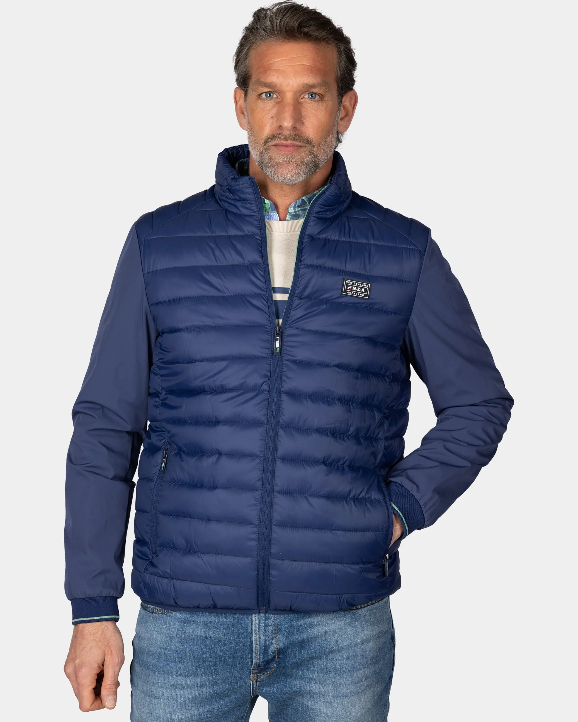Navy padded jacket