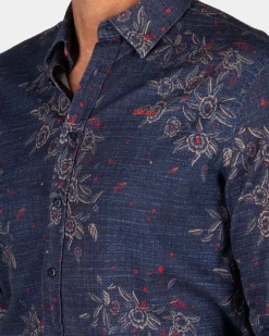 Navy printed shirt