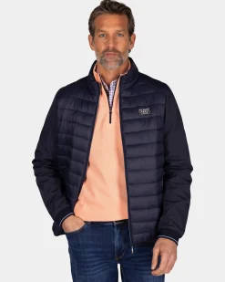 Navy quilted jacket