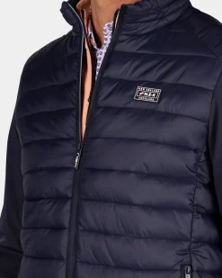 Navy quilted jacket