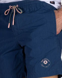 Navy Solid Swim Shorts with Lycra Lining