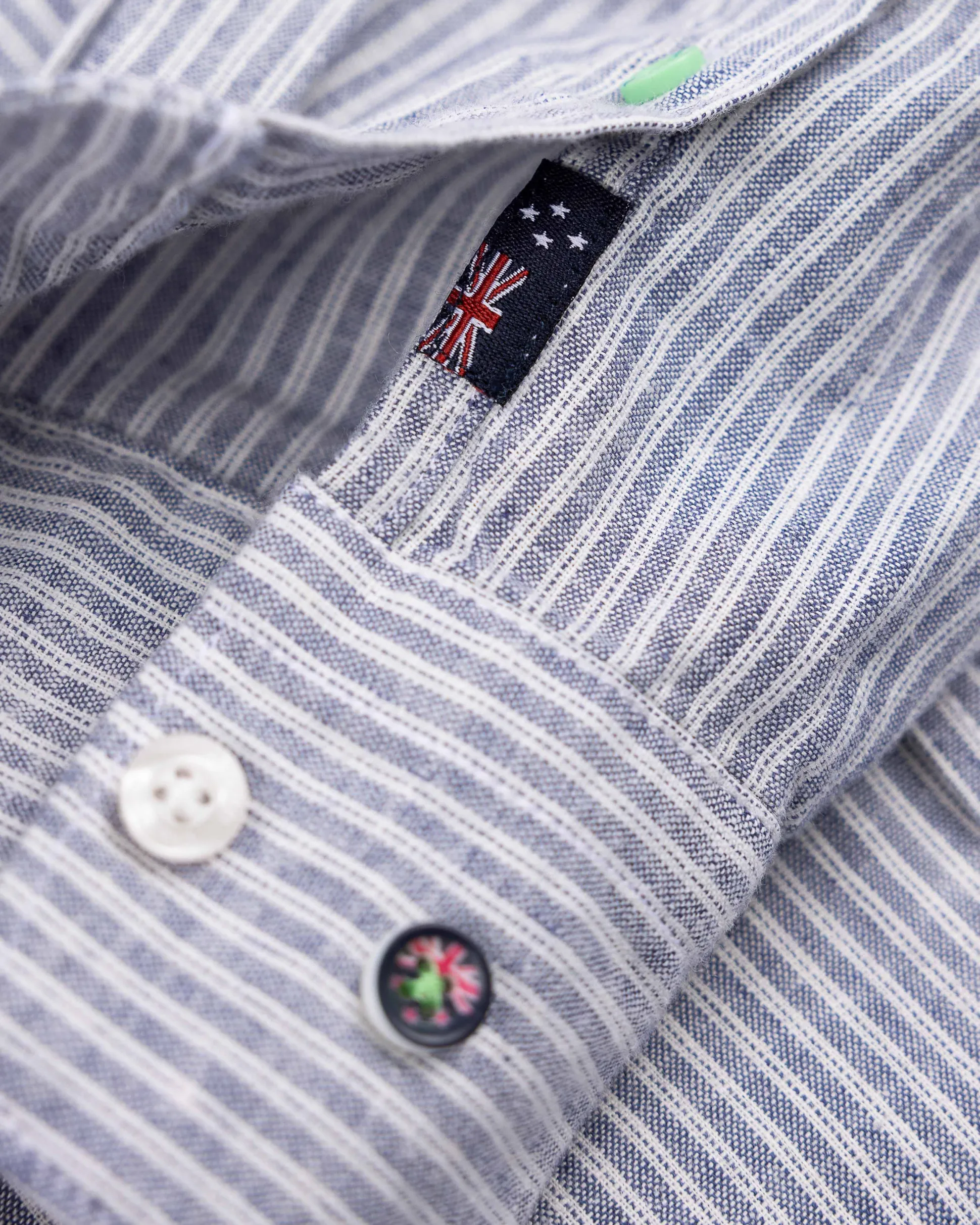 Navy striped linen shirt