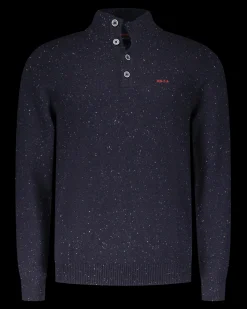 Navy sweater with buttons - Winter Navy