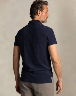 Navy terry cloth polo
