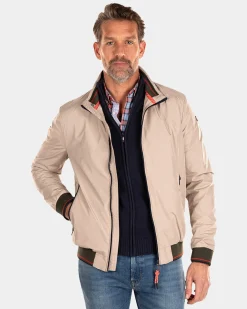Nylon bomber jacket - Shimmering Sand