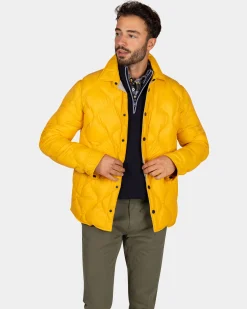 Ochre yellow quilted jacket - Warm Ocre