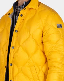 Ochre yellow quilted jacket - Warm Ocre