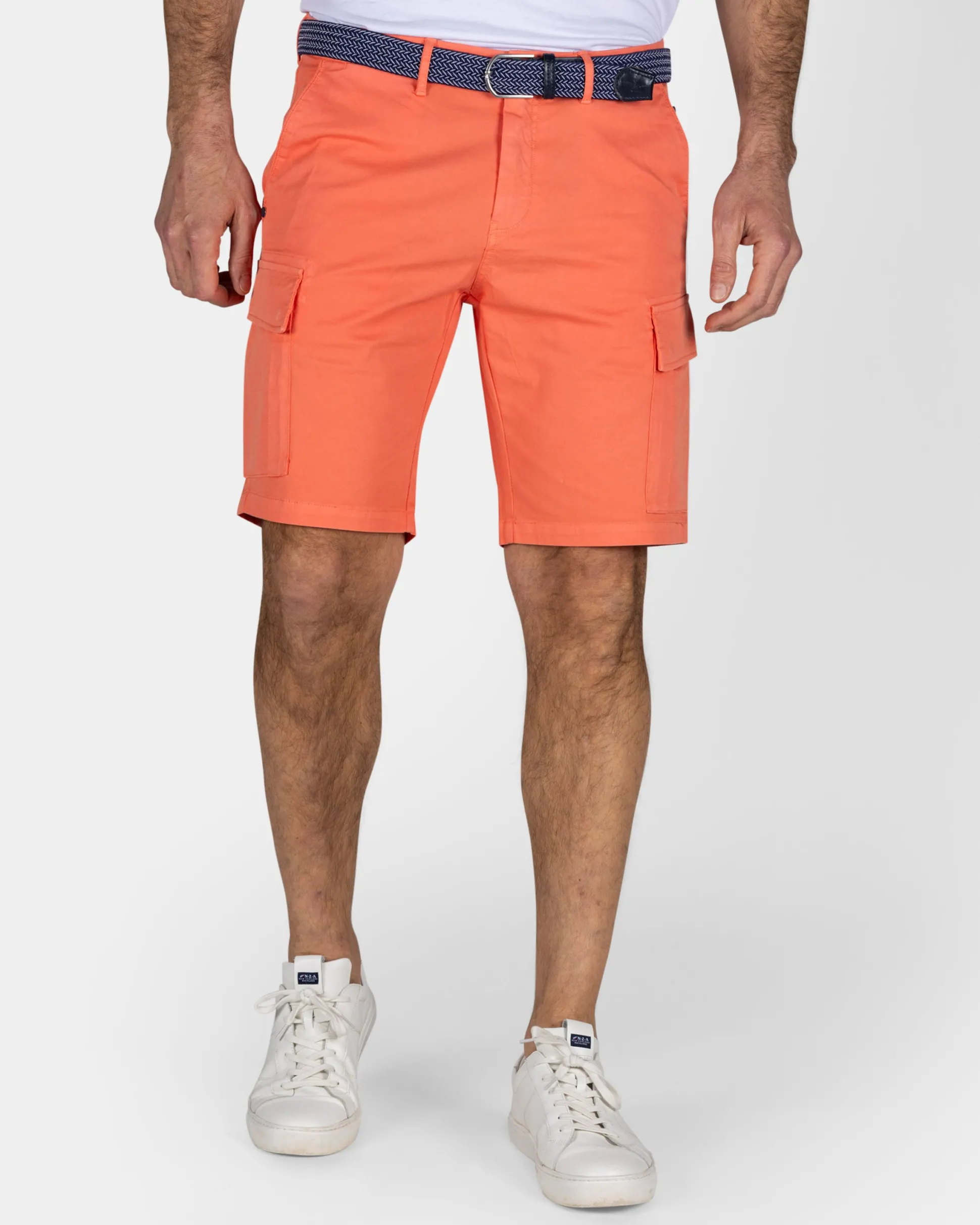 Orange Cargo Shorts