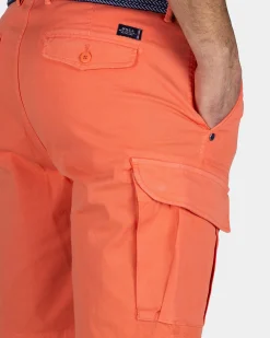 Orange Cargo Shorts