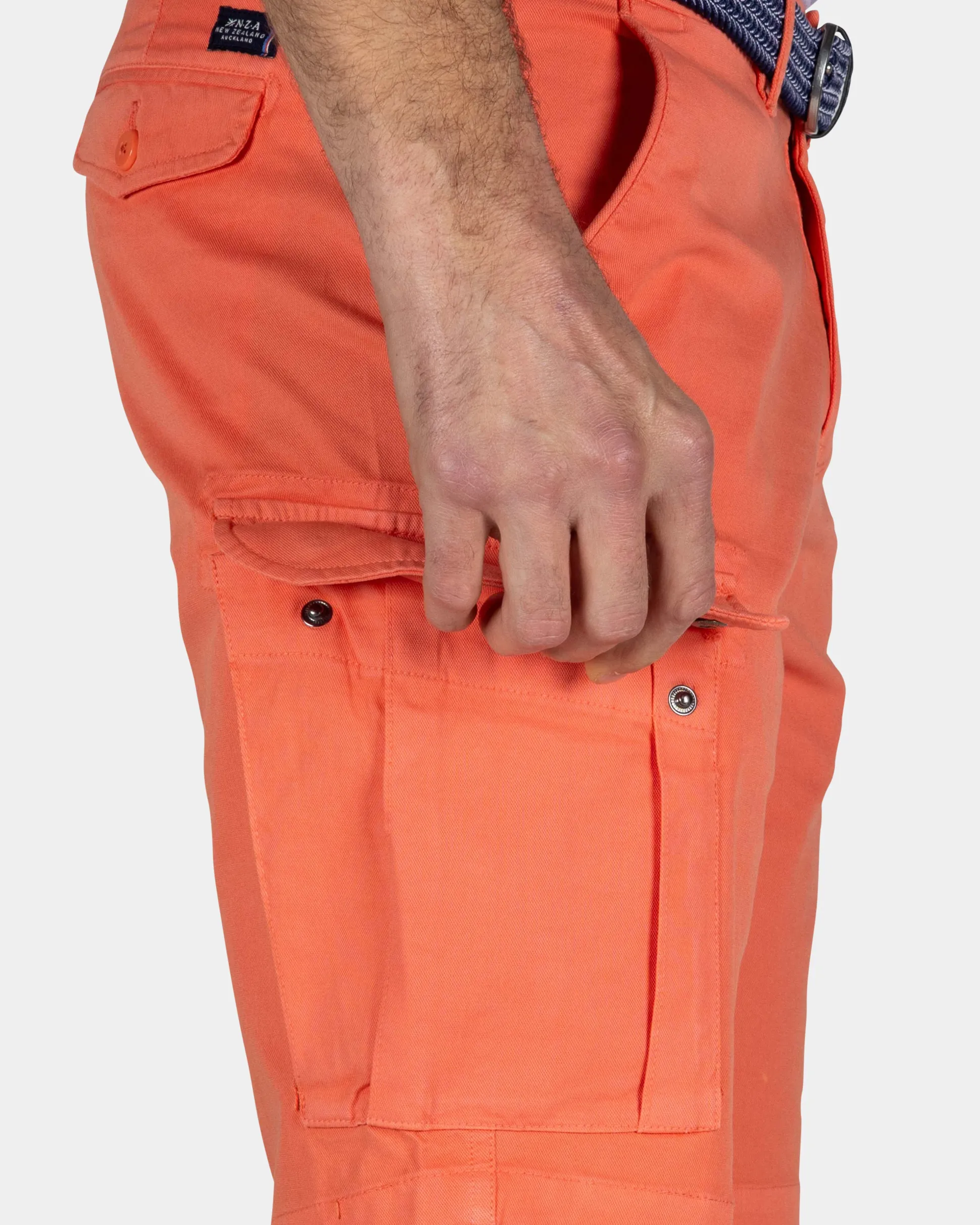 Orange Cargo Shorts