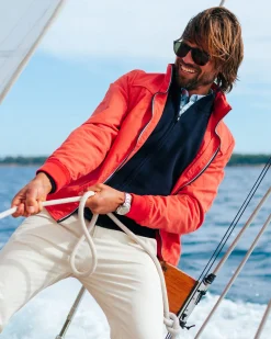 Orange cotton bomber jacket