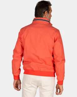 Orange cotton bomber jacket