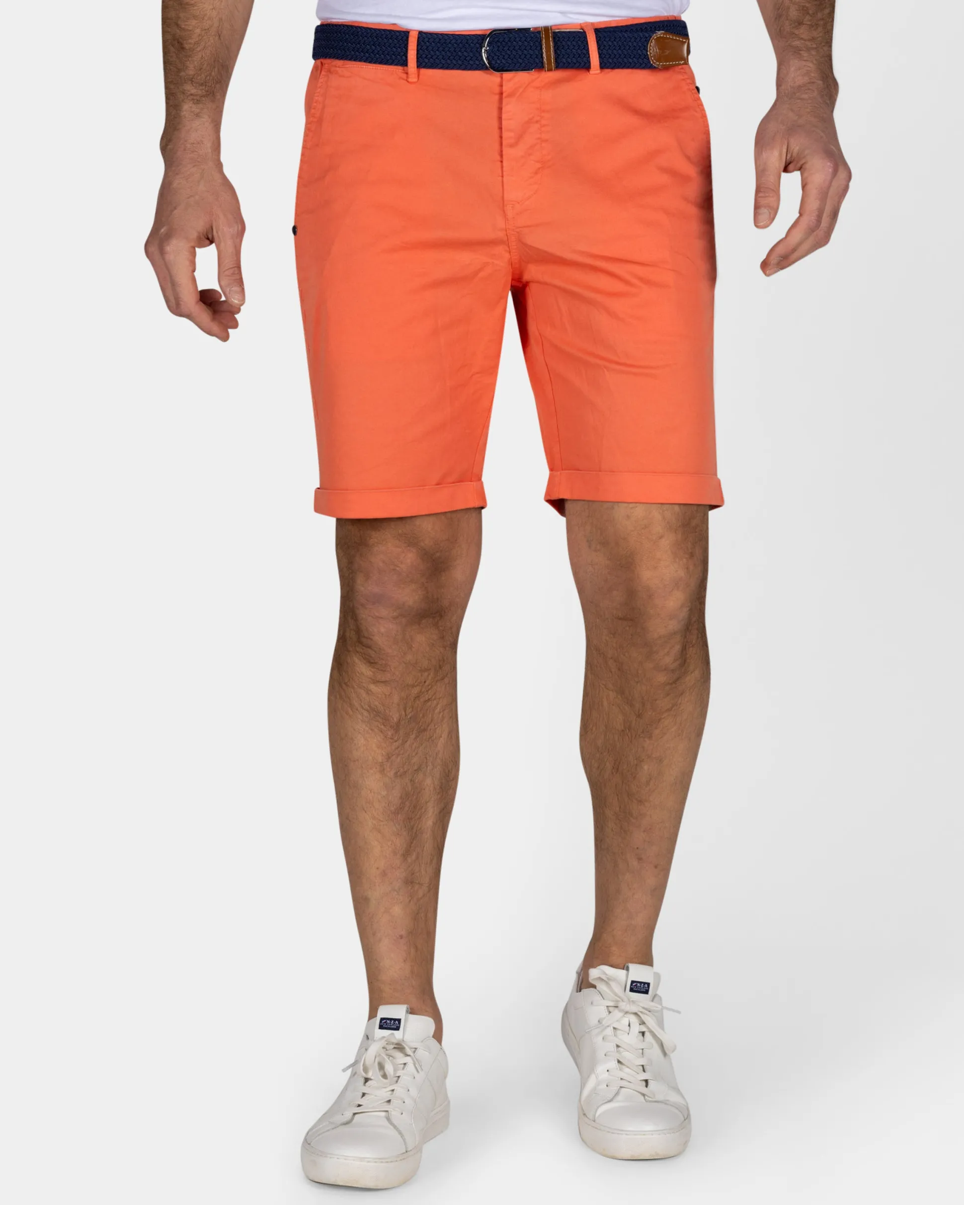 Orange Cotton Chino Shorts