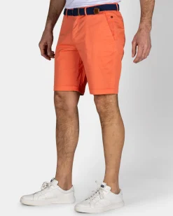Orange Cotton Chino Shorts