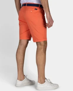 Orange Cotton Chino Shorts