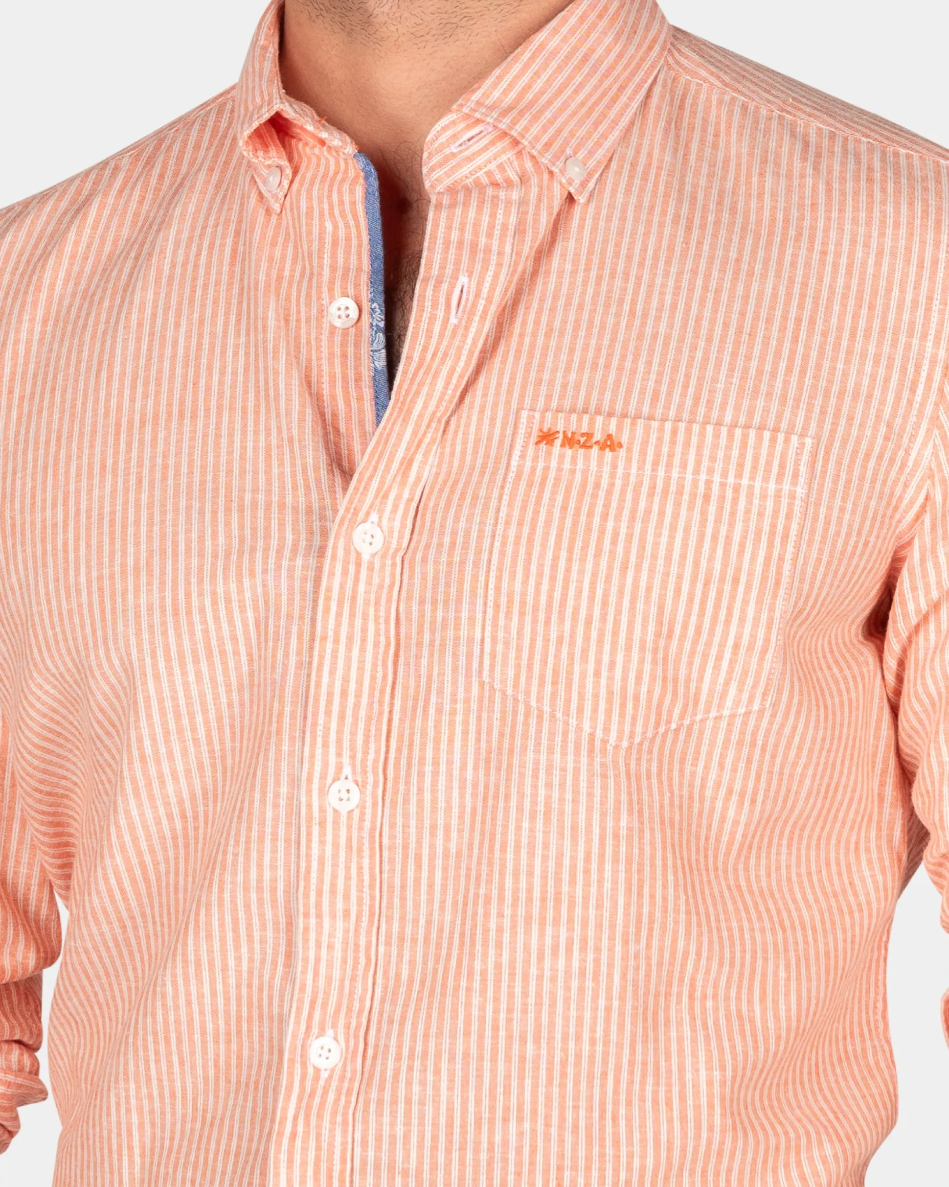 Orange linen shirt - Golden Orange