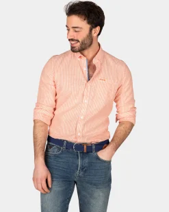 Orange linen shirt - Golden Orange