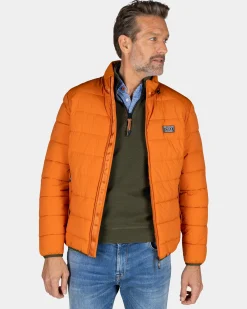 Orange padded jacket - Almond Orange