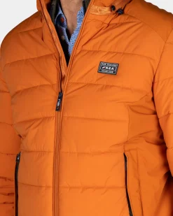 Orange padded jacket - Almond Orange