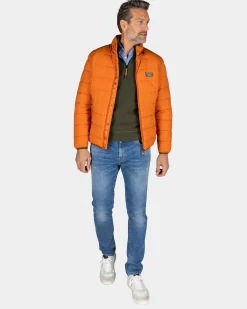 Orange padded jacket - Almond Orange