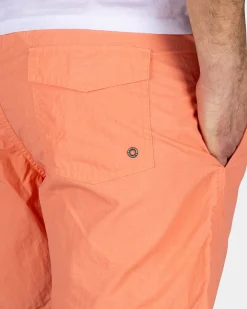 Orange Solid Swim Shorts with Lycra Lining