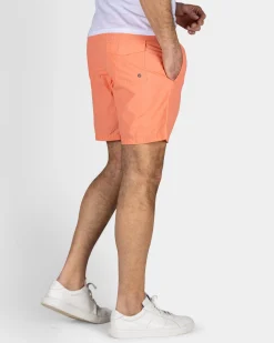 Orange Solid Swim Shorts with Lycra Lining