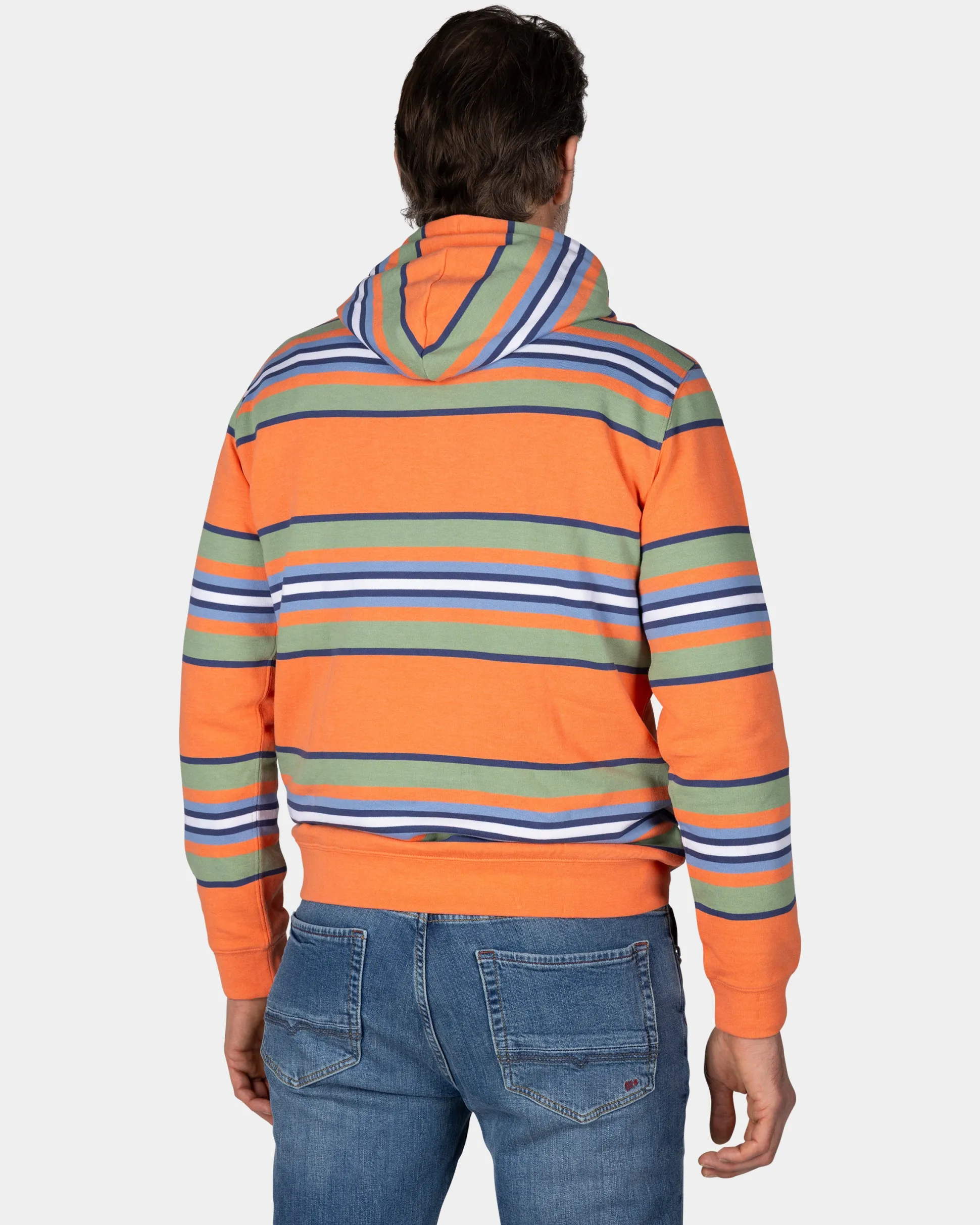 Orange striped hoodie