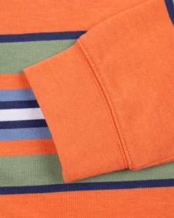 Orange striped hoodie