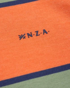 Orange striped hoodie