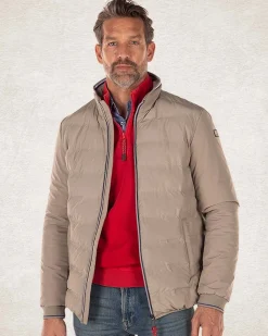 Padded solid coloured jacket - Tar Grey