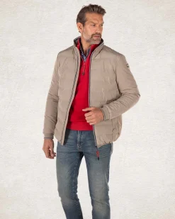 Padded solid coloured jacket - Tar Grey