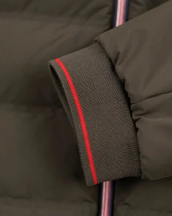 Padded solid coloured jacket - Smoked Green