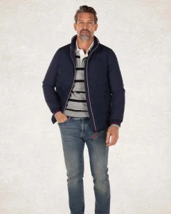 Padded solid coloured jacket - Pitch navy
