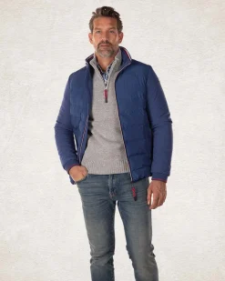 Padded solid coloured jacket - Bright Water Blue