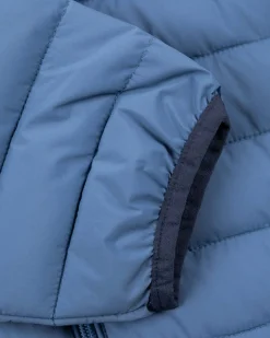 Padded solid coloured winter jacket - Lead Blue