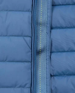 Padded solid coloured winter jacket - Lead Blue