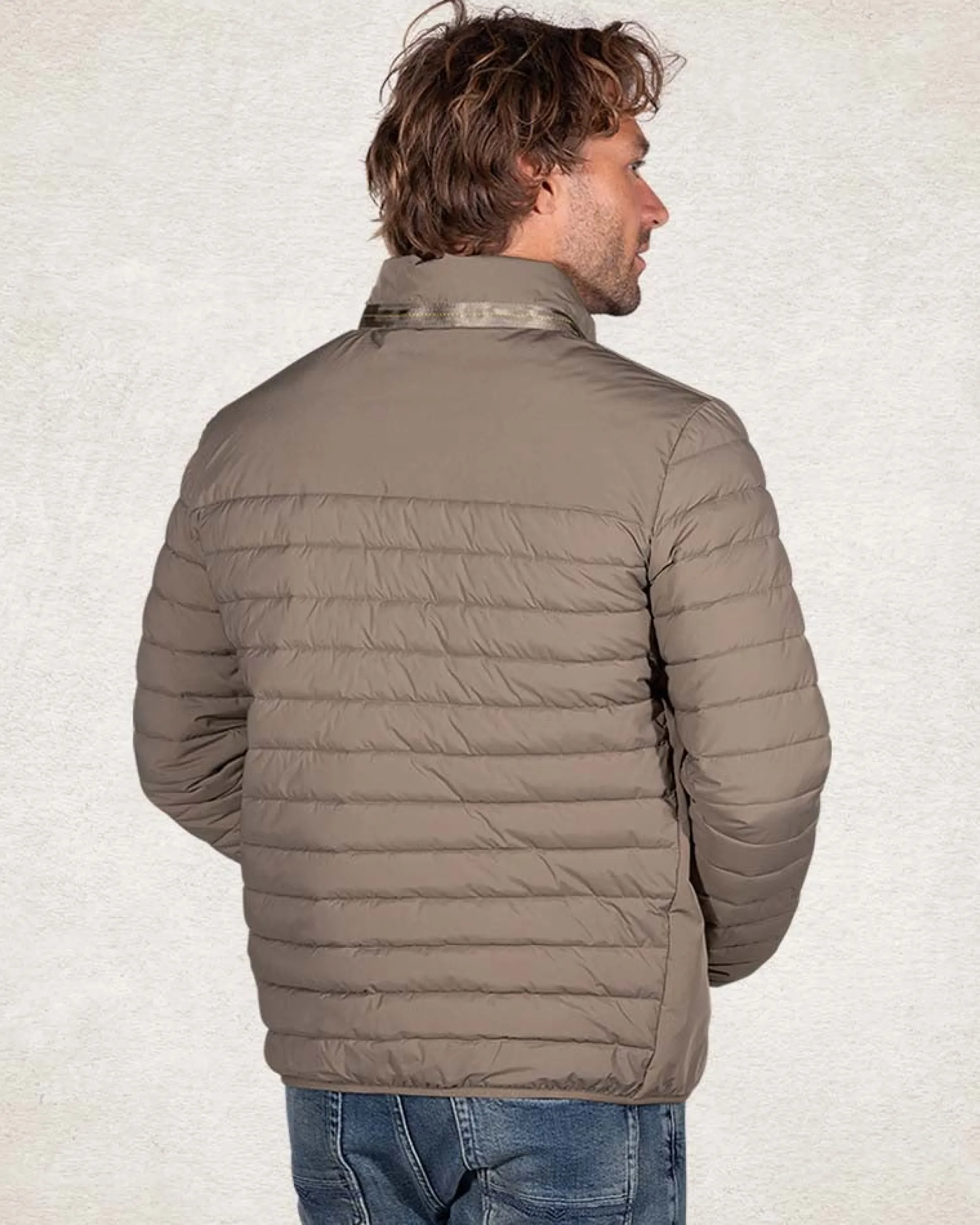 Padded solid coloured winter jacket - Army Ground