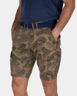 Palmerstone shorts with print - Tobacco Brown