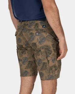 Palmerstone shorts with print - Tobacco Brown