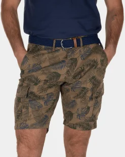Palmerstone shorts with print - Tobacco Brown
