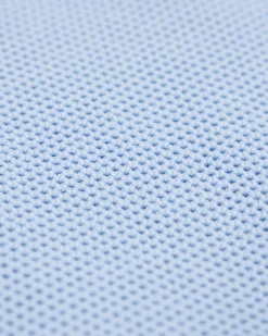 Pastel blue basic pullover with half zipper