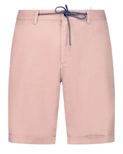 Pastel Pink Linen Stretch Shorts