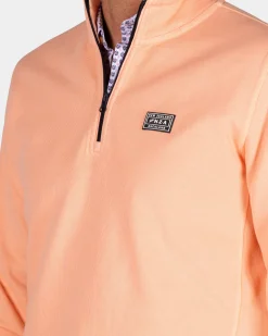 Peach pullover with half zip