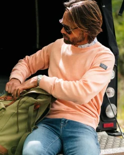Peach pullover with round neck