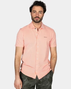 Pink Shirt with Short Sleeves
