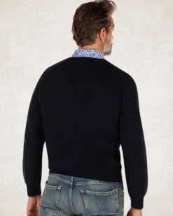Plain cotton crew neck jumper