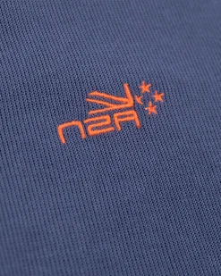 Plain cotton half zip sweater - Dusk Navy